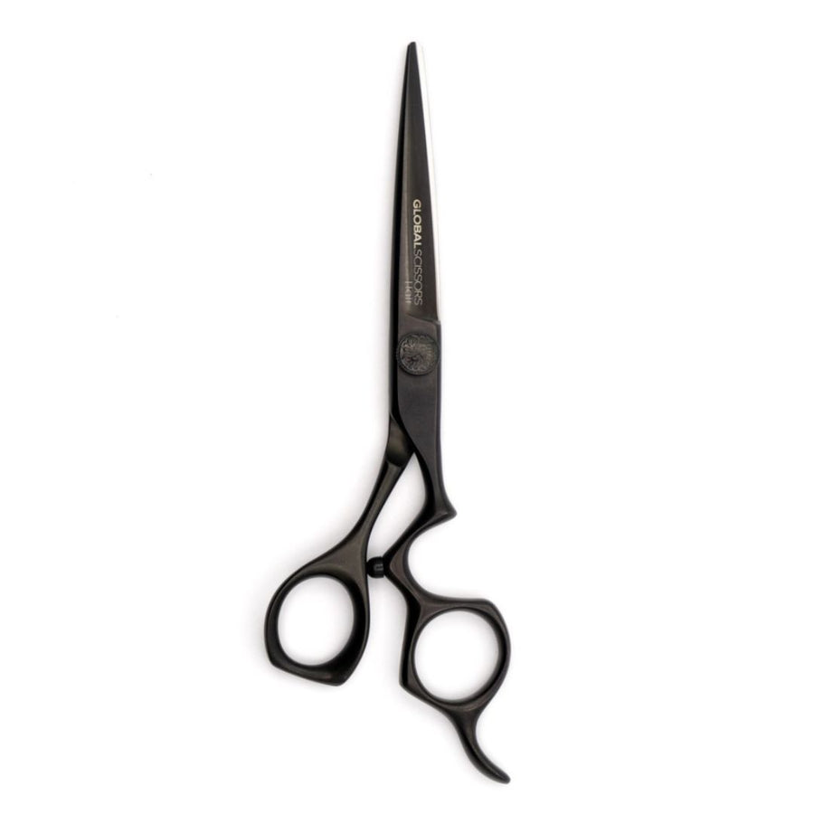Global Scissors Raven matte black bridge-handle haircutting scissor