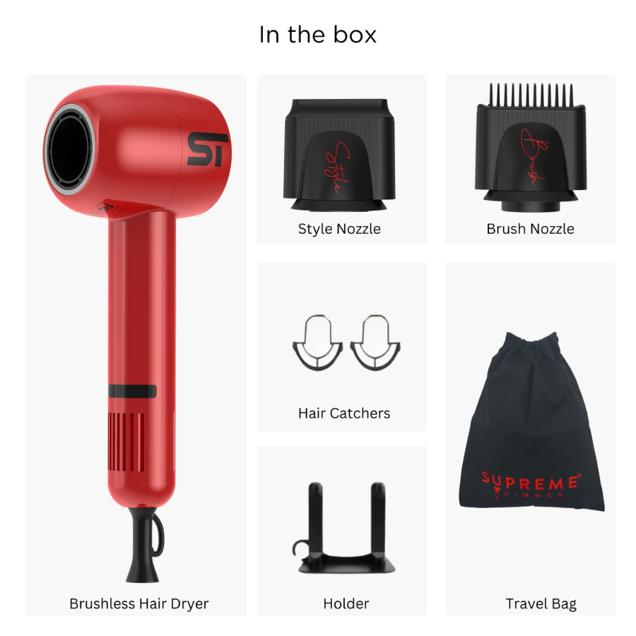 Supreme ST Hair Dryer Kit - Red