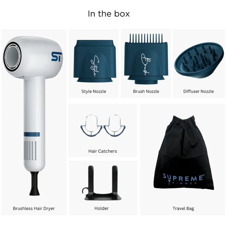 Supreme ST Hair Dryer Kit - White
