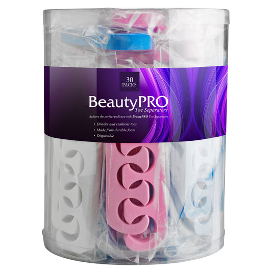 Beautypro Toe Separators Tub 30pk Assorted Colours