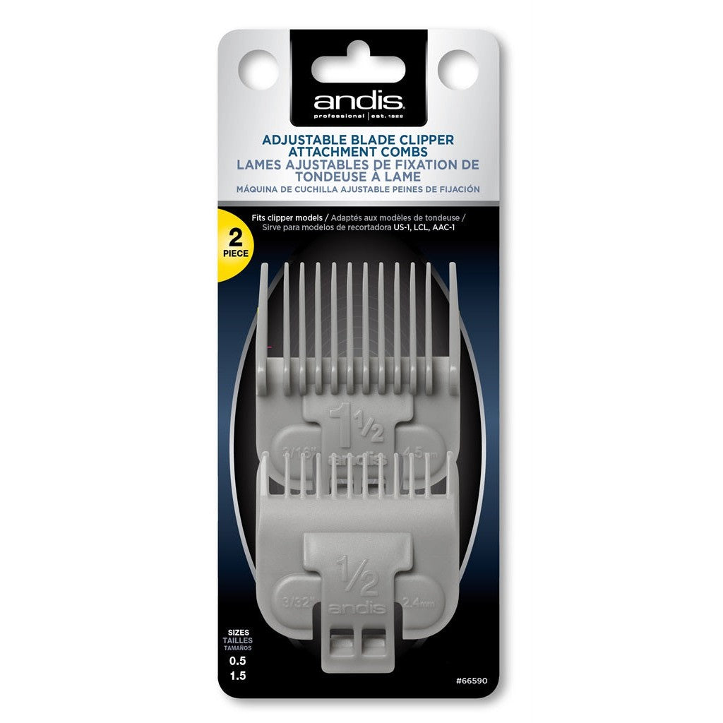 Andis Clip On Replacement Comb Set No 0.5 And No 1.5 - 2pcs