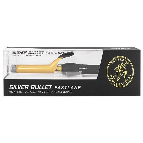 Silver Bullet Fastlane Ceramic Curling Iron Gold - 25mm