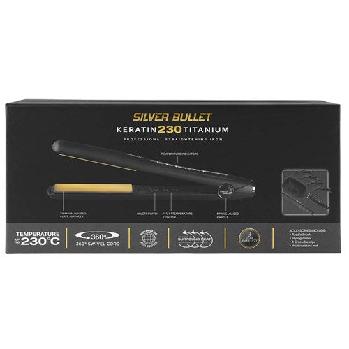 Silver Bullet Keratin 230 Gold Titanium Straightener – BarberCo