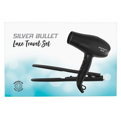 Silver Bullet Luxe Travel Set Dryer 2200w And Straightener - Black