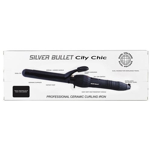 Silver Bullet City Chic Black Curling Iron - 32mm
