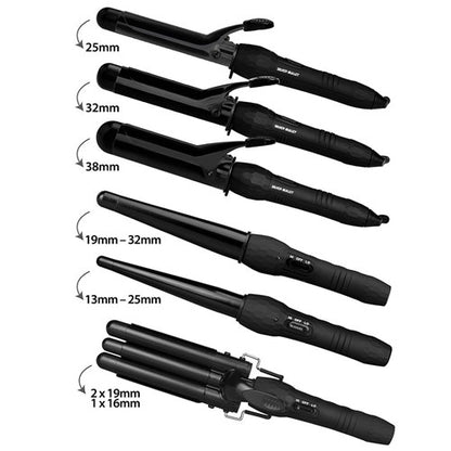 Silver Bullet City Chic Regular Ceramic Conical Curling Iron Black - 13mm-25mm