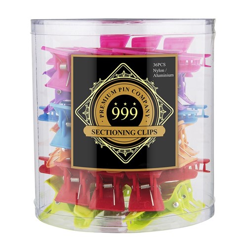 999 Large Butterfly Clamps 36pc - Assorted Bold Colours
