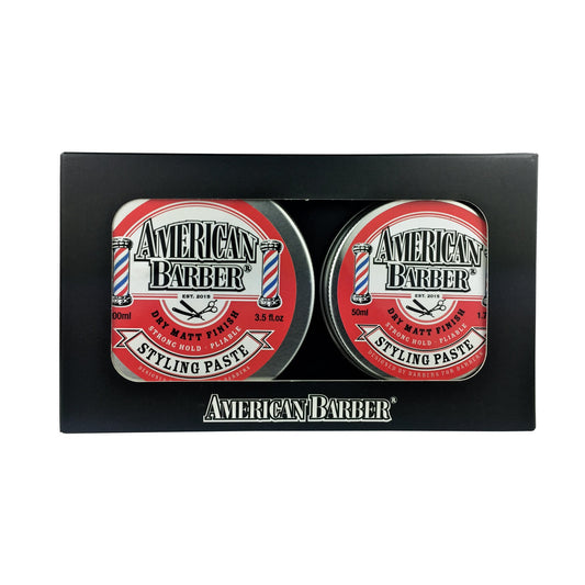 American Barber Styling Paste 50ml-100ml Duo- Pack.