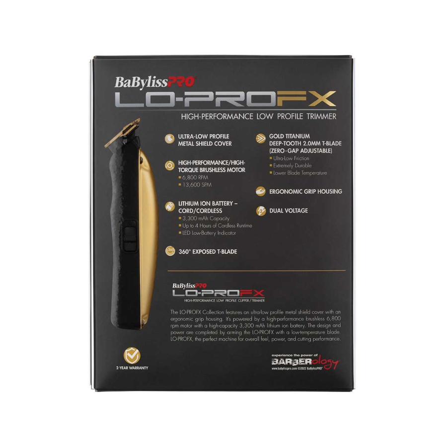 BaBylissPRO LoPROFX Hair Trimmer Gold
