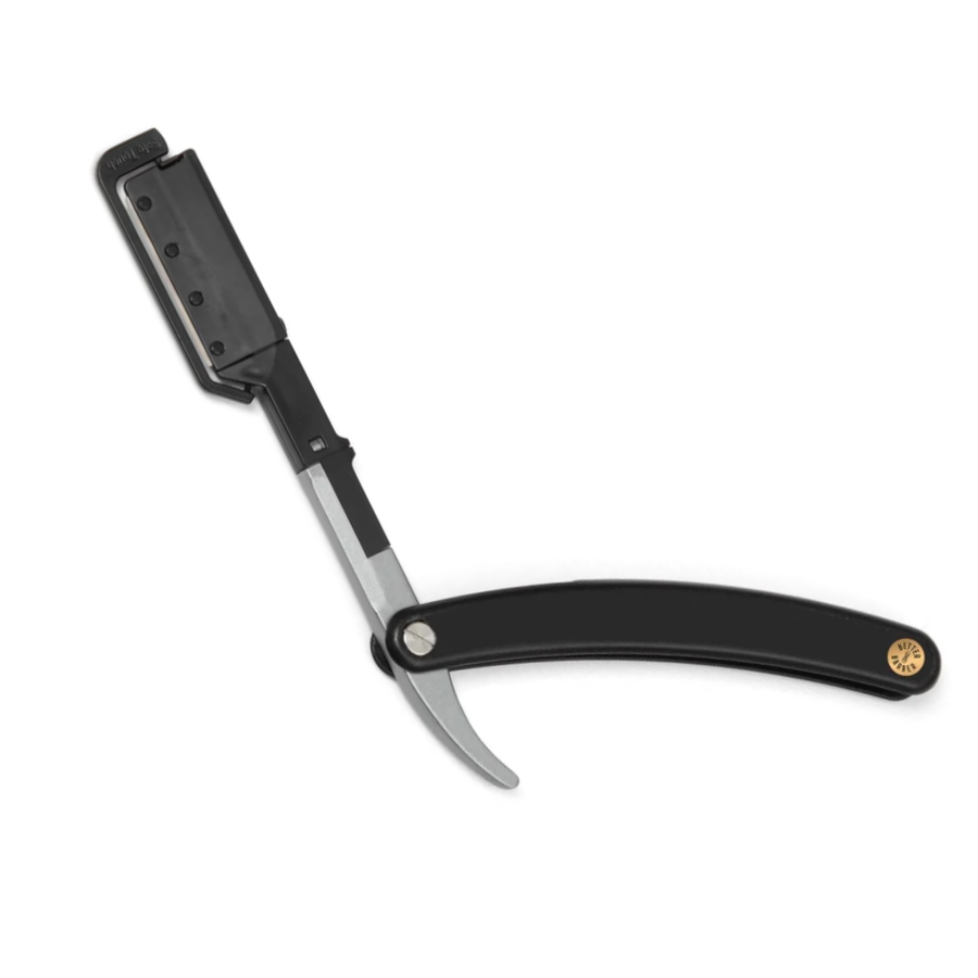 Better Barber Click & Clean Straight Razor Handle – Black – BarberCo