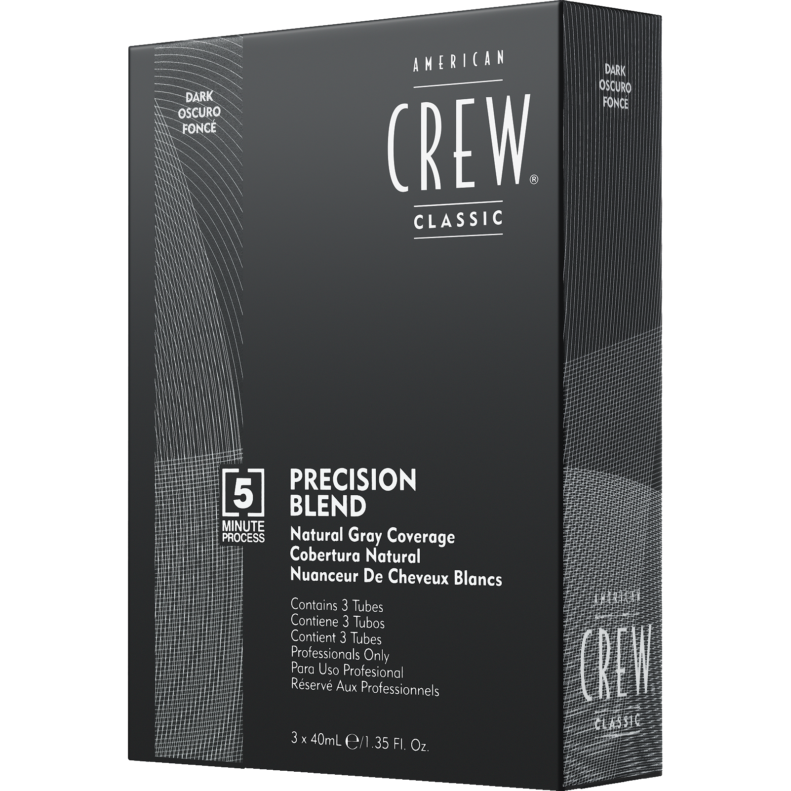 American Crew Precision Blend Hair Dye Dark Au 2-3 - 3x40ml