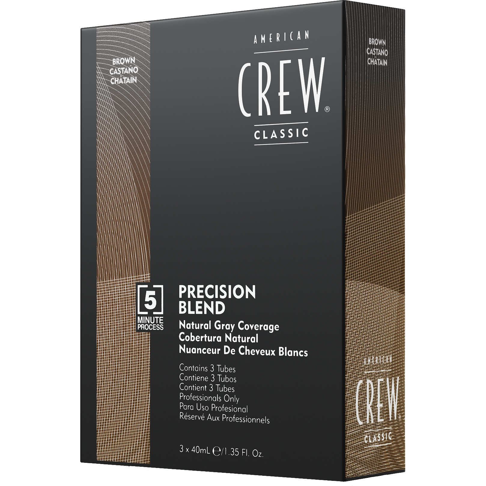 American Crew Precision Blend Hair Dye - Medium Natural 3x40ml