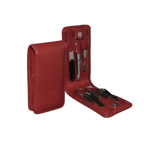 Comoy Small 6pc Fold Manicure Set Red