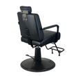Cyrus Upholstery Reclining Salon Chair - Black