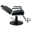 Cyrus Upholstery Reclining Salon Chair - Black