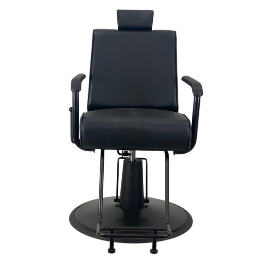 Cyrus Upholstery Reclining Salon Chair - Black