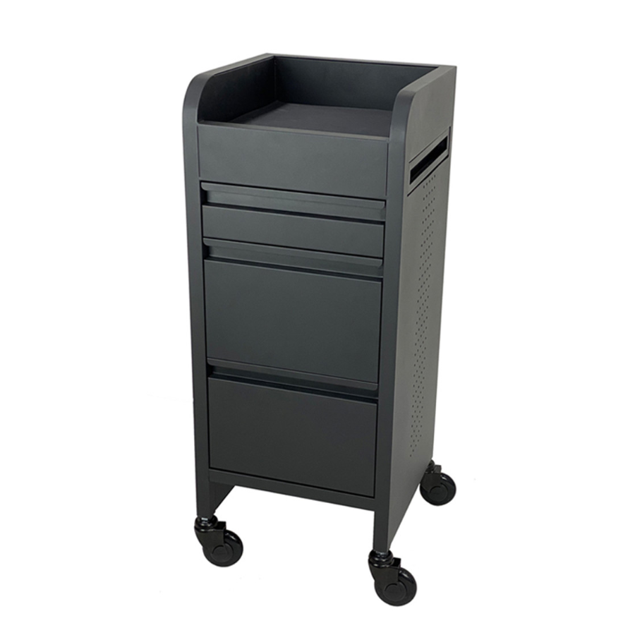 Fusion 4 Drawer Hairdressing Beauty Trolley - Black