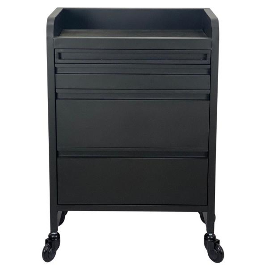 Fusion PLUS 4 Drawer Hairdressing Beauty Trolley - Black