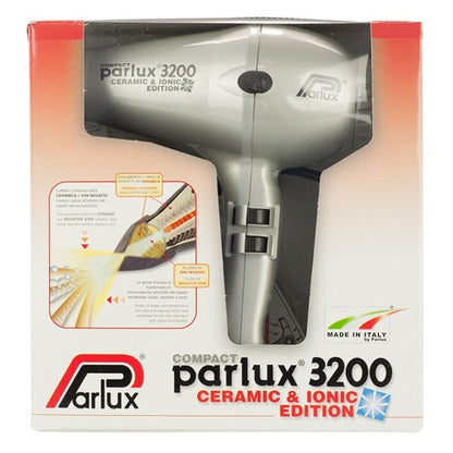 Parlux 3200 Ionic Ceramic Compact Hair Dryer - Silver