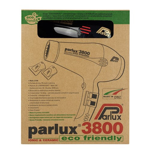 Parlux 3800 Ionic Ceramic Hair Dryer - Black