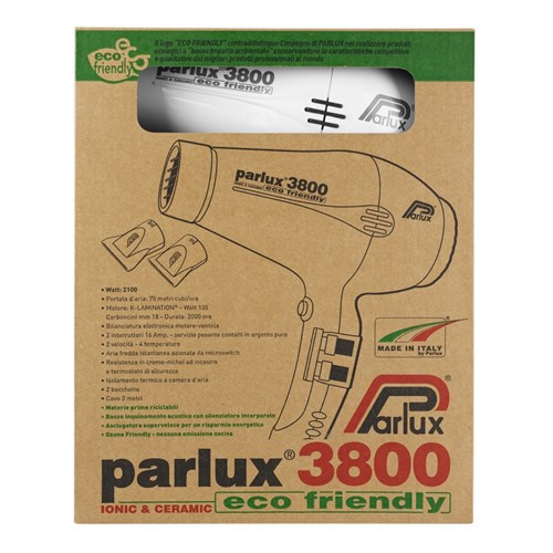 Parlux 3800 Ionic Ceramic Hair Dryer - White