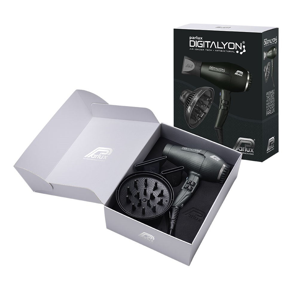 Parlux Digitalyon Hair Dryer And Diffuser Anthracite