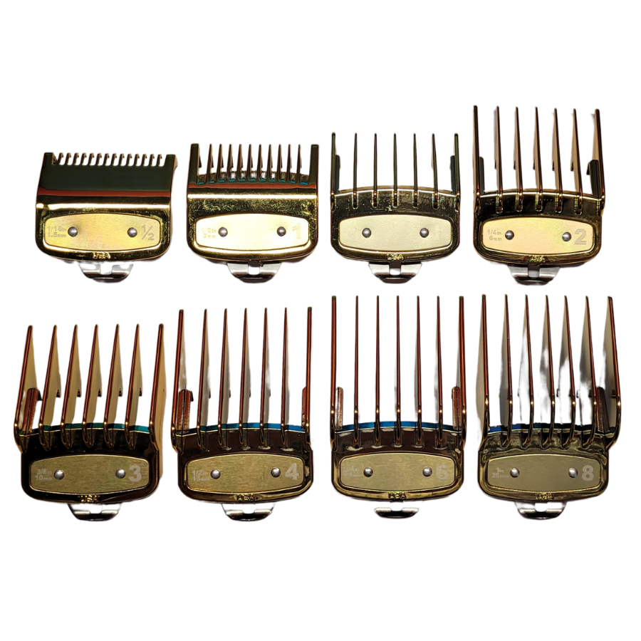 Premium Gold Clipper Attachment Set - 8 Pc – BarberCo