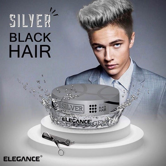 Elegance Silver Black Hair Wax - 140g