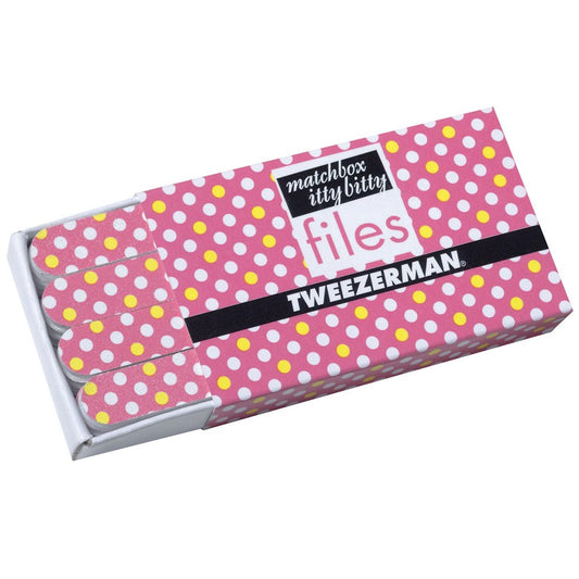 Tweezerman Matchbox Itty Bitty Polka Dot Files - Pink